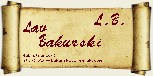 Lav Bakurski vizit kartica